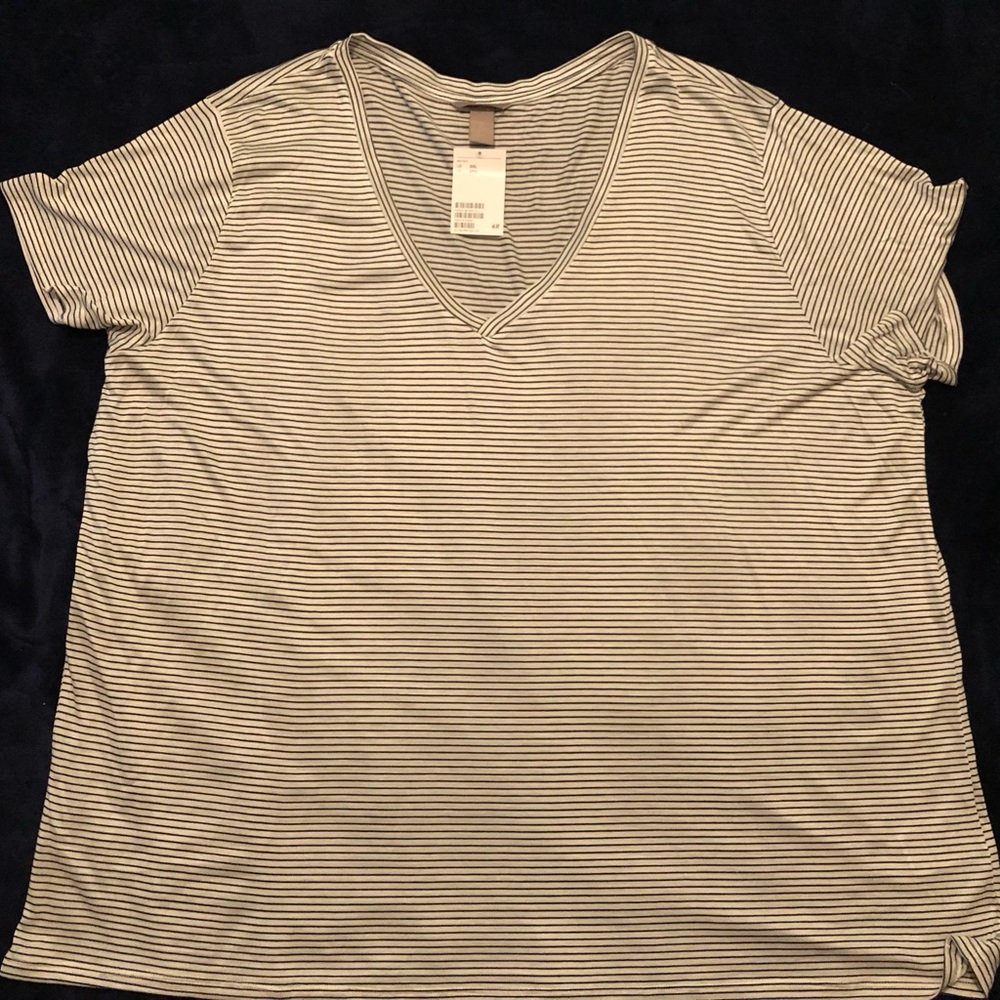 H&M Striped V-Neck
